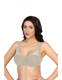MI Emay 172 B Padded Lace Underwire Minimizer Bra Ecru