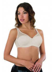 MI Emay 167 D Tulle Push Up Support Bra Skin