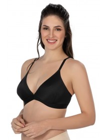 Emay 2809 Laser Cutting Bonding Bra Black