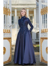 Sahara Güzide Evening Dress Navy Blue