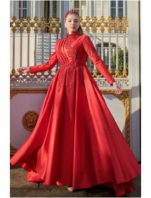 Sahara Güzide Evening Dress Red