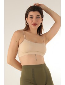 999-ZZ0126 Miorre Thin Strap Unsupported Seamless Sports Bra Skin