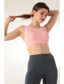 999-ZZ0154  Miorre Women's Padless Sports Bustier Pink