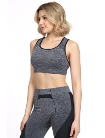 999-ZZ0154 Miorre Women's Padless Sports Bustier Gray Melange