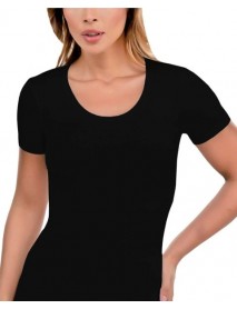 İmer 1241 Short Sleeve Round Collar Modal Athlete Black