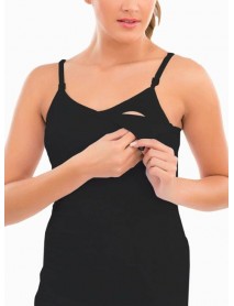 İmer 1268 Modal Breastfeeding Undershirt Black