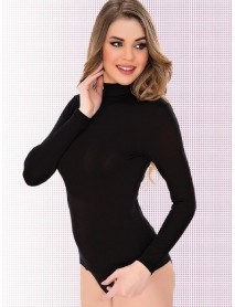 İmer 1278 Turtleneck Long Sleeve Modal Athlete Black