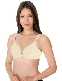 İmer Women's Front Opening Modal Padded Bra İmer 22121 Skin