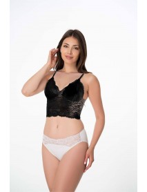 İmer Lace Modal Bustier Bralette Bra İmer 2215 Black