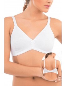 İmer 2237 Seamless Combed Cotton Bra White