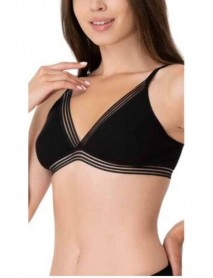 İmer Padless Tulle Striped Combed Cotton Bra İmer 2238