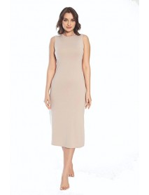 İmer Thick Strap Long Viscose Dress Petticoat İmer 3164 Skin