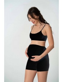 İmer Women's Modal Maternity Short Tights İmer 4343 Black