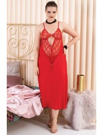 Izabel Red Plus Size Long Fantasy Nightgown Izabel 5005