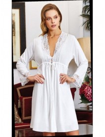 Jeremi Combed 6-piece Lace Overnight Dressing Gown Sets Set 875
