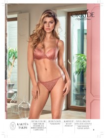 Orkide Kaktüs Push Up Bra Panty Set 