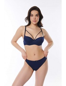 Karaz Empty Bra Panty Navy Blue Set 2501-b