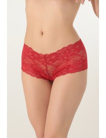 Miorre Floral Lace Comfortable Elegance Women Hipster Panties Red 001-000905