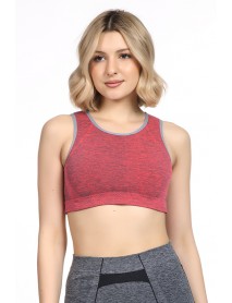 999-ZZ0154 Miorre Women's Padless Sports Bustier Neon Red