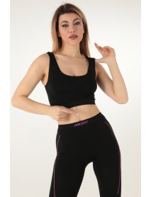 999-ZZ0120  Miorre Seamless Unsupported Thick Strap Sports Bra Black