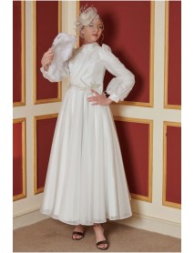 Sahara Lavinya Evening Dress White
