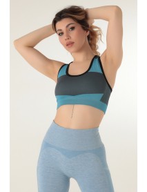 999-ZZ0134  DoReMi Ribbed Sports Bra Navy Blue