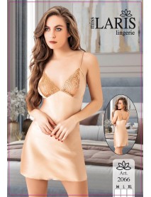 Laris Satin Short Nightdress 2066