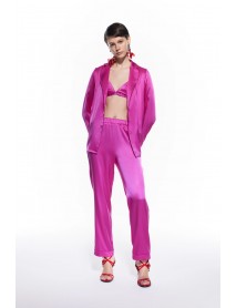    Mers Silk Luno Silk Pyjama Set Fuschsia