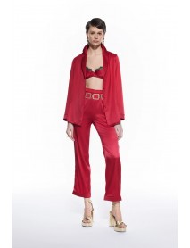 Mers Silk Luno Silk Pyjama Set Red