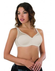 MI Emay 167 Padded Tulle Support Bra Skin