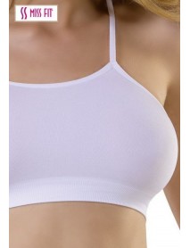 Miss Fit Athlete Bustier Seamless Thin Strap 1505 White