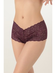 Miorre Floral Lace Comfortable Elegance Women Hipster Panties Plum 001-000905