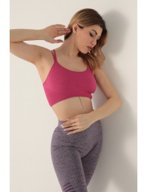002-000152  DoReMi Seamless Strappy Sports Bra Fuchsia