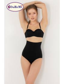  DoReMi Perfect Silhouette High Waist Enhancing Seamless Breathable Comfortable Mold Panties Corset Black 002-000313