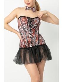 Phevos Tulle Detail Corset Catwoman Costume 012-000139