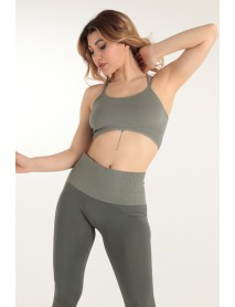 002-000152 DoReMi Seamless Strappy Sports Bra Khaki