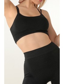 002-000152 DoReMi Seamless Strappy Sports Bra Black