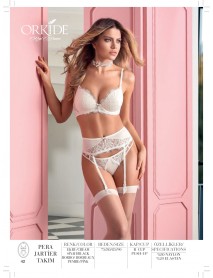 Orkide Pera Jartier Filled Brode Bra Panty Set 