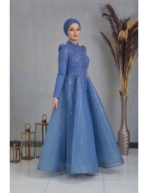 Piennar Bead Detail,Samyeli,Evening Dress- Indigo