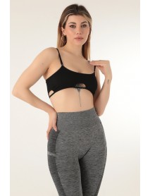 002-000190  DoReMi Seamless Adjustable Strap Bustier Black