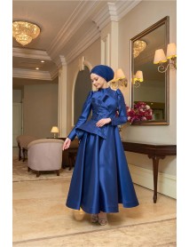 Sahara Sevde Evening Dress Navy Blue