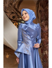 Sahara Sevde Evening Dress Indigo