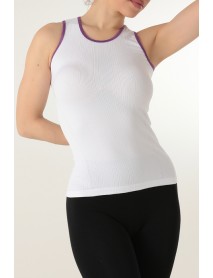 Gigotto Women's Seamless Ribbed Athlete White 001-001254