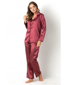 DoReMi Long Sleeve Satin Pajama Set Plato 002-000905