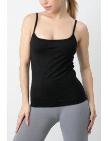 Gigotto Women's Seamless Strappy Undershirt Black 001-001269  