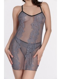 DoReMi Fancy Strap Nightgown Antrasit  002-002336