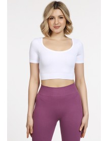 002-000192  DoReMi Seamless Square Neck Sports Bustier White