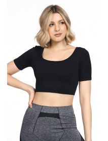 002-000192 DoReMi Seamless Square Neck Sports Bustier  Black