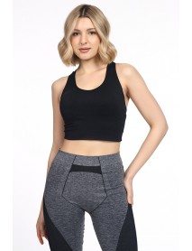 002-001999  DoReMi Seamless Swim Model Sports Bra Black