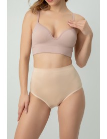 Miorre Seamless High Waist Breathable Anti-Sweat Comfortable Fit Women's Slip Panties Skin 001-011223